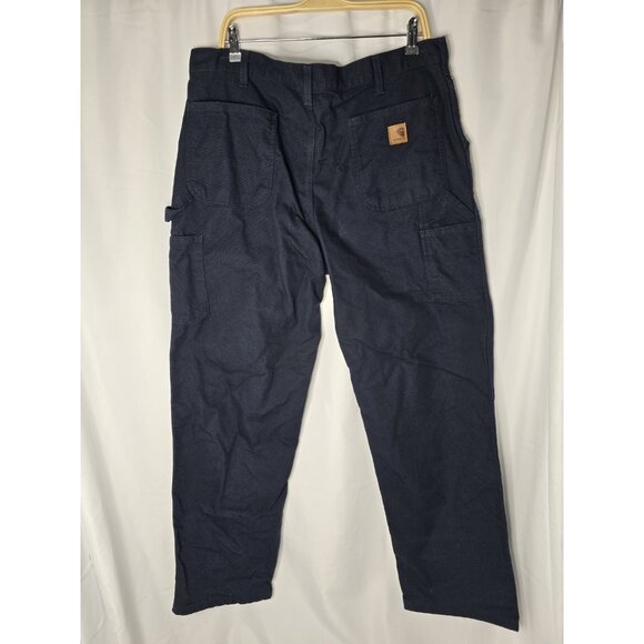 Carhartt Loose Original Fit Washed Duck Work Dungaree Pants Men’s 38X32 Blue - Picture 1 of 16